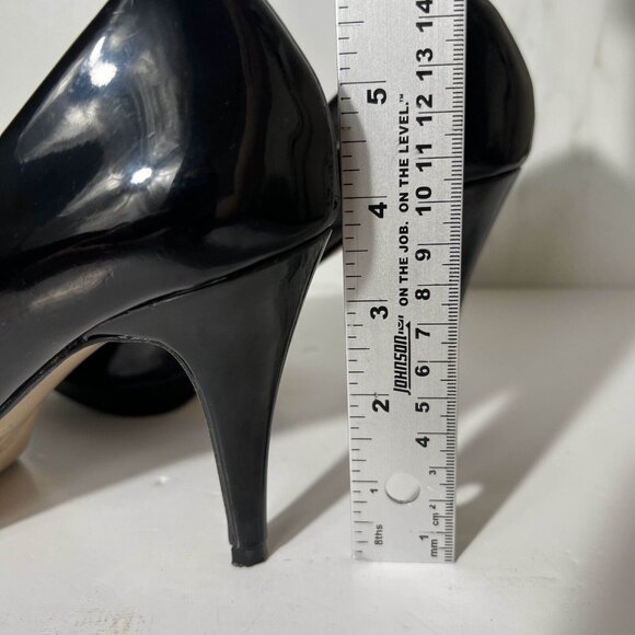 Aldo Pump Heels Womens Size 6.5 Black Platform Stiletto Patent Leather - Picture 10 of 10
